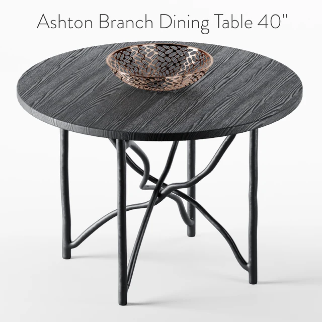 Ashton Branch Dining Table 40 "Black — Descargar