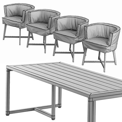 Leeff / Woodie Stoel + Industrial Table — Вид 2