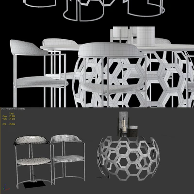 Arteriors Dolma Table and Zephyr Chair — Вид 2