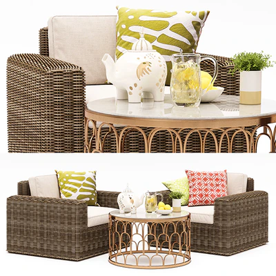 Vista Lounge Chair and Dunland Coffee Table — Ver 1