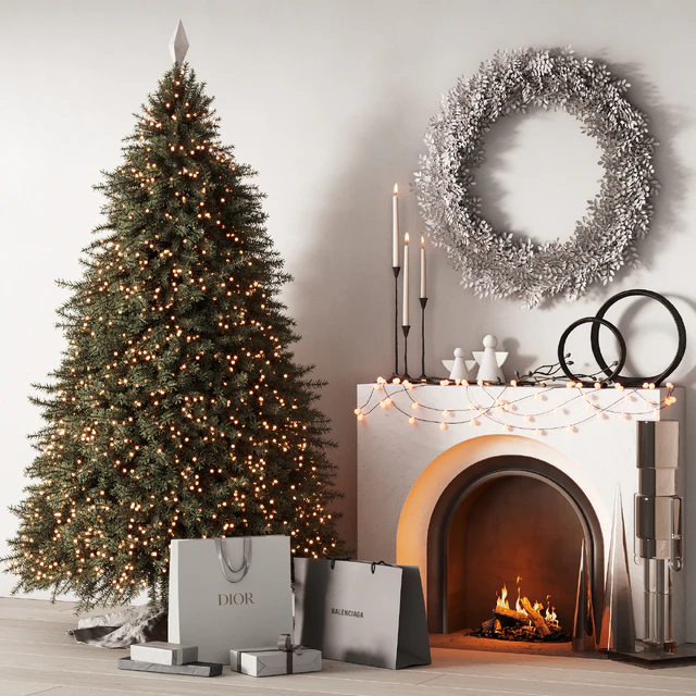 460 happy new year 05 Christmas tree DIOR BALENCIAGA gift bags op1 — Скачать