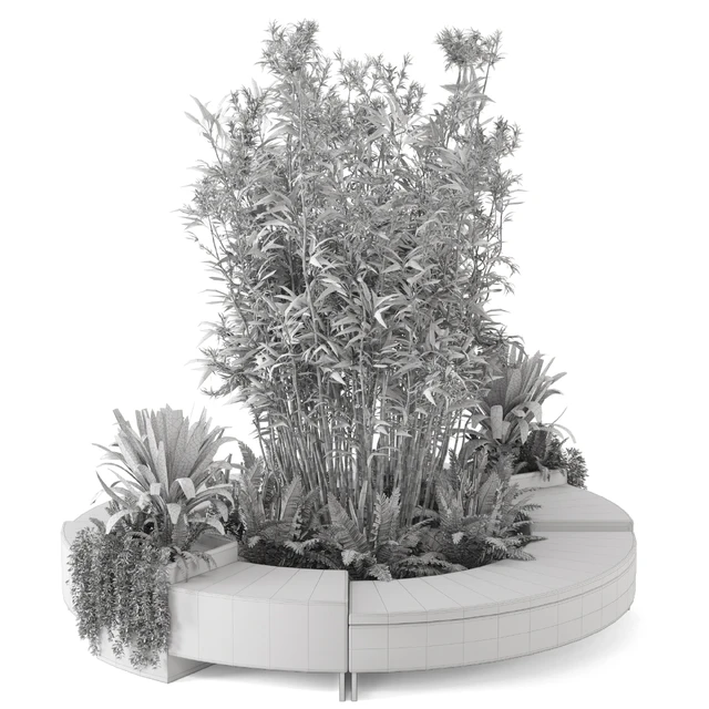 Outdoor Garden set bush and Tree - Garden Set 55 — Скачать