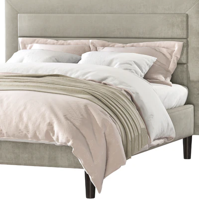 Mehta Tufted Upholstered Platform Bed — Ver 4