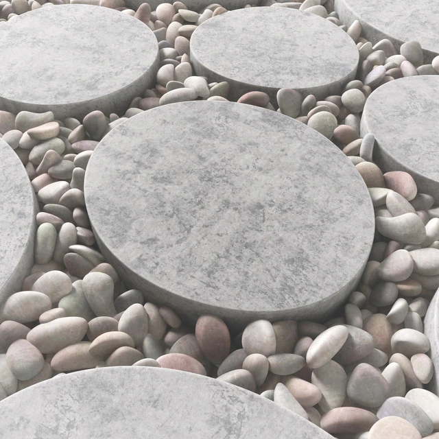 Tile square oval pebble n1 / Square oval slabs with pebbles — Descargar