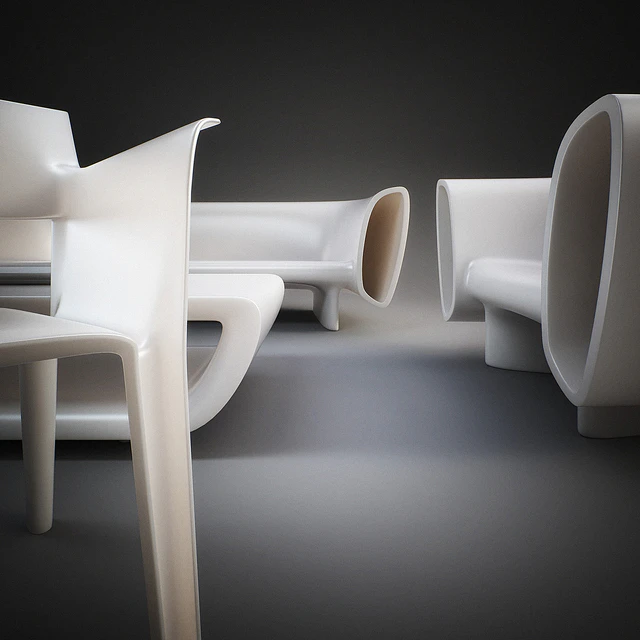 Vondom - Bum Bum Furniture Set and Pedrera Chair — Скачать