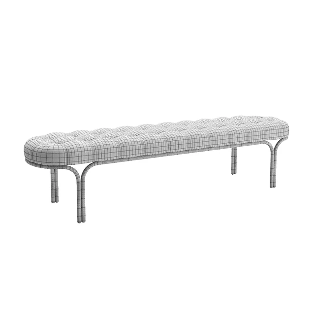 CB2 Luxey Tufted Suede Bench — Скачать