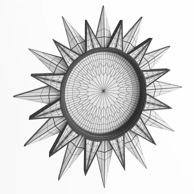 Серебристое зеркало "Солнце" ZARA HOME — Вид 2