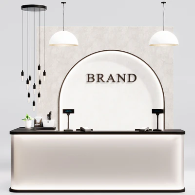 Reception, clothing store cash desk, service counter — download