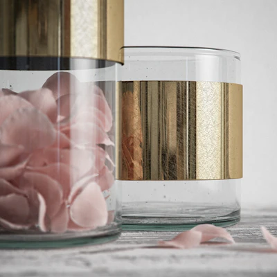 NORDAL vases with brass band — Ver 3