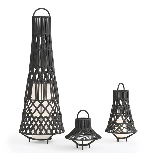 Outdoor Garden Wicker Floor Lamp Talenti — Скачать