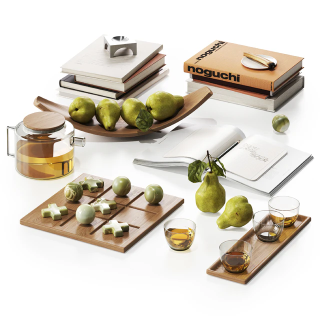 Decorative set with pears and books — Скачать