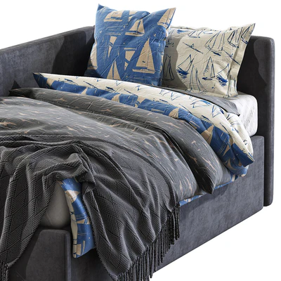 Childrens bed with decorative pillows — Ver 2