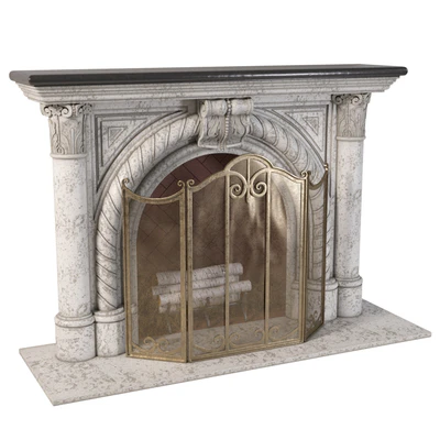 Rope Edge Fireplace Mantel — Ver 1