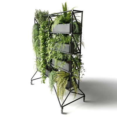 Mobile rack with plants — Ver 3