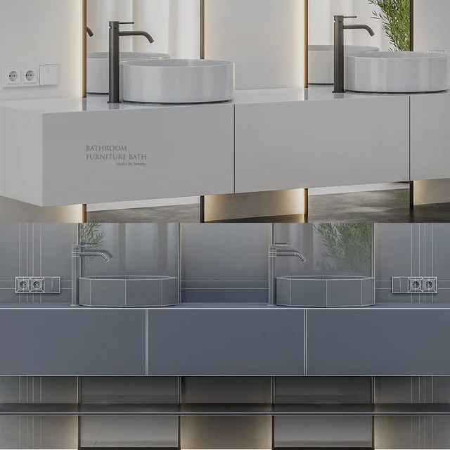 Bathroom furniture Bath Set 46 — Descargar