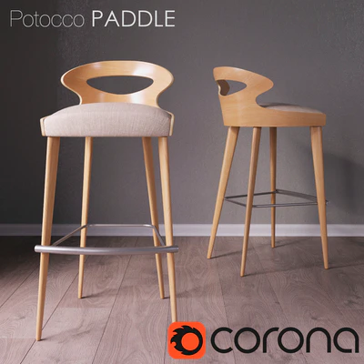 Bar chair Potocco PADDLE — Descargar