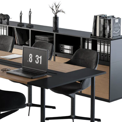 Meeting Table with office chair 06 — View 3