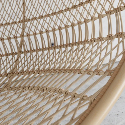 HKLiving - Rattan Hanging Bowl Chair - Natural Bohemian — View 3