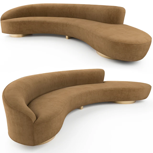FreeForm Curved Sofa with Arm by Vladimir Kagan — Скачать