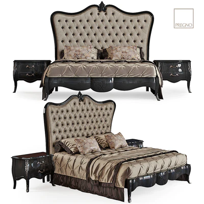 Bed with curbstones Pregno Byblos (for perezalivku) — Ver 1