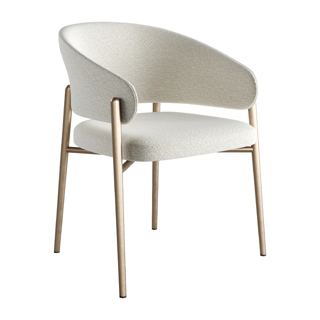 LINDA Upholstered Fabric Chair With Armrests by Marelli — Скачать