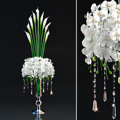 tall bouquet in a glass vase — Ver 1