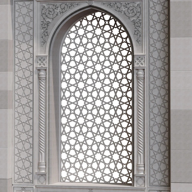 islamic arc and pattern facade element set 385 — Descargar