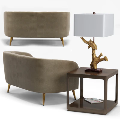 Leone, Saltaire Lamp, Robin Cube End Table — Вид 3