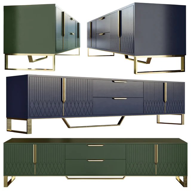 Aro modern stylish white tv stand sideboard — Descargar
