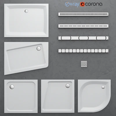 Shower trays and channels Ravak set 41 — Ver 1