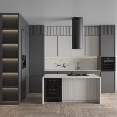 Kitchen Modern 131 (Corner Kitchen) — Ver 1