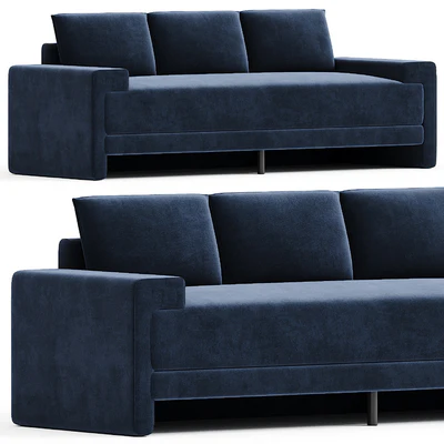 CAMDEN INK BLUE VELVET SOFA — Ver 1