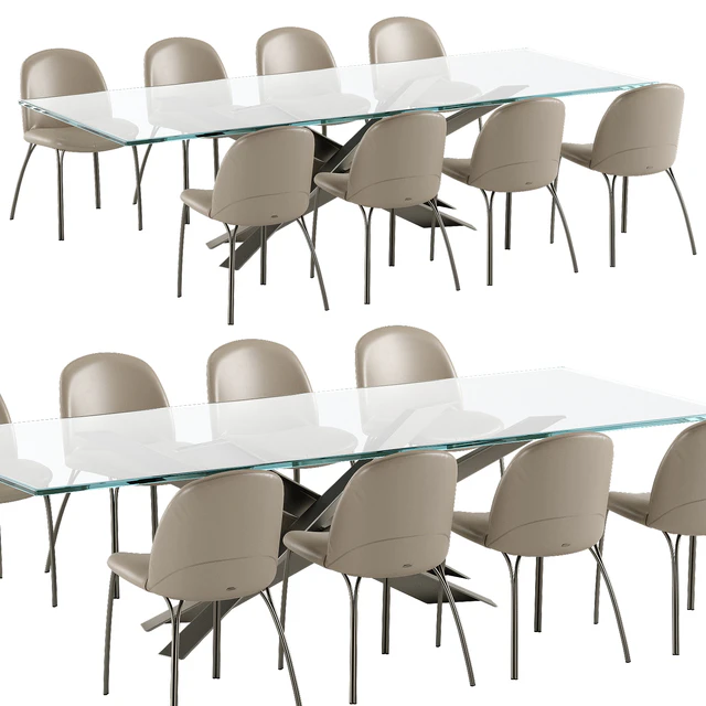 Cattelan Italia Lancer table Holly chair set — Скачать