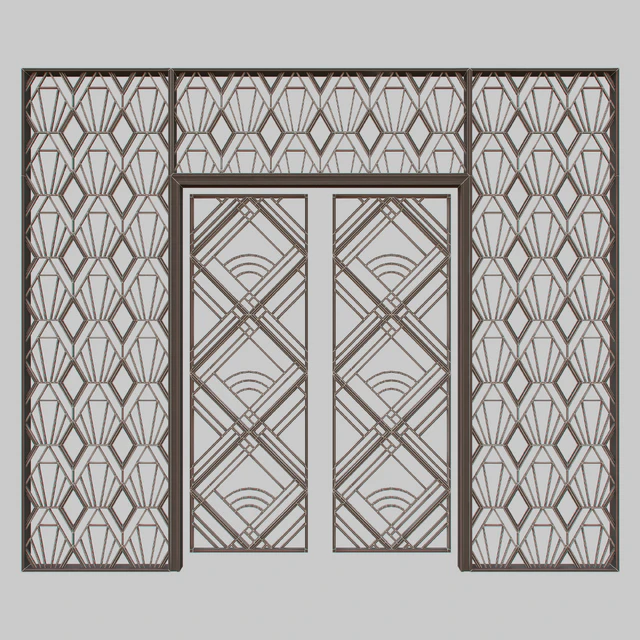 Wrought iron grille at the front door — Descargar