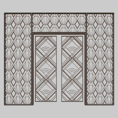 Wrought iron grille at the front door — Ver 2