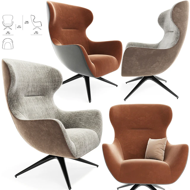 Poliform Mad Joker Revolving Armchair — Download