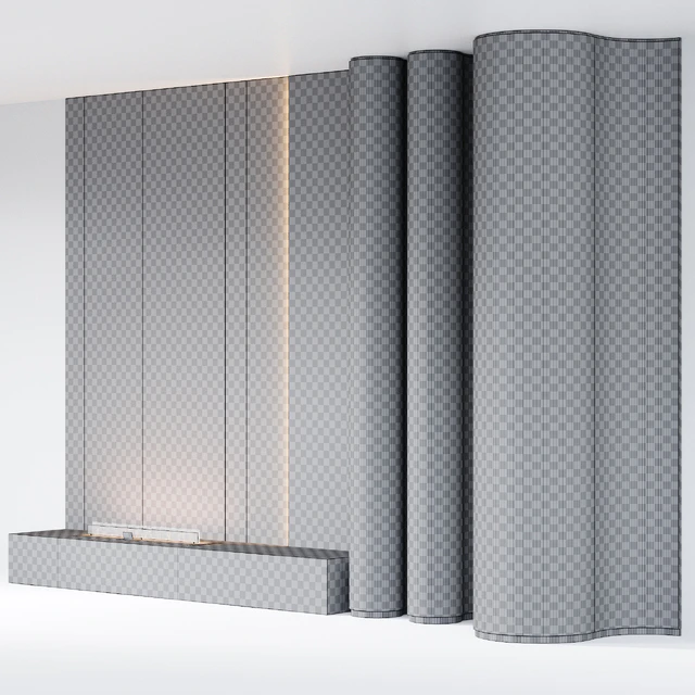 Decorative wall panels with fireplace | 02 — Descargar