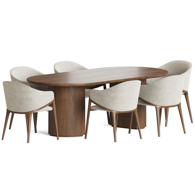 Angelcerda Chair Moon Table Dining Set — Descargar