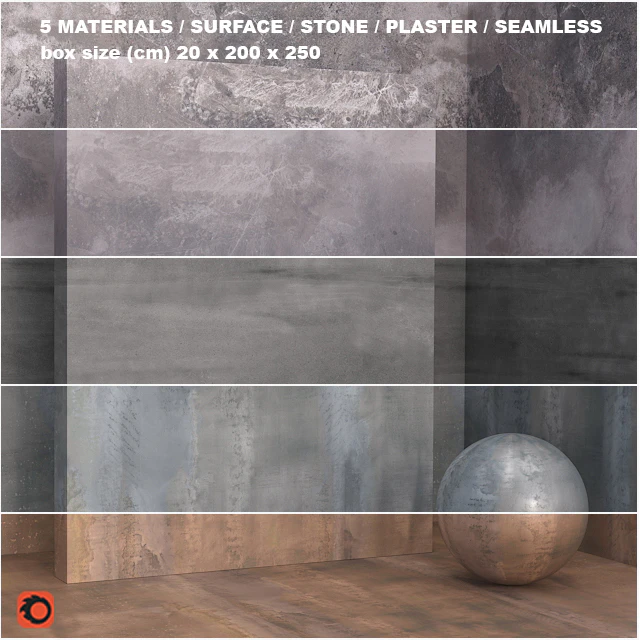 5 materials (seamless) - coating, plaster - set 28 — Descargar