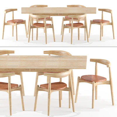 Table Chair Set 06 — Вид 1