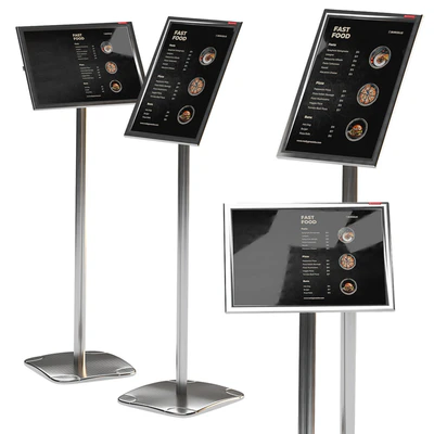 Floor information stand A3 BRAUBERG Extra with restaurant menu — Ver 1