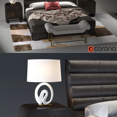 Baker TASHMARINE BED (King) V-ray&Corona — Вид 3