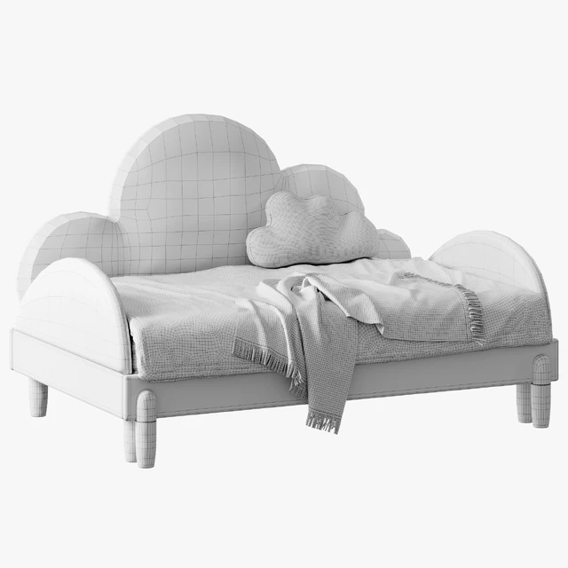 Contemporary White Daybed by Litfad — Download