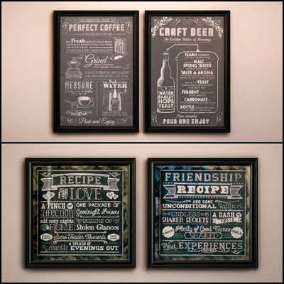 The picture in the frame: 19 piece (Collection 26) Bar topic — Ver 2