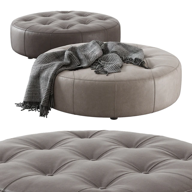 Leathercraft / Vivian Round Ottoman — Download