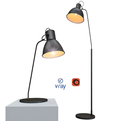 Desk and floor lamps, model SHADI, from company LUCIDE, Belgium. — Ver 1