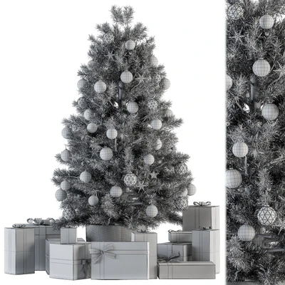 Christmas Decoration 13 - Christmas Brown and Green Tree with Gift — Вид 5