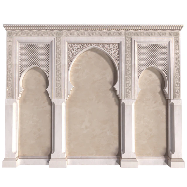 Арка в восточном стиле. Арабская декоративная стена. Arabic wall.Oriental Wall paneling — Скачать