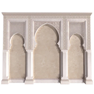 Арка в восточном стиле. Арабская декоративная стена. Arabic wall.Oriental Wall paneling — Вид 1