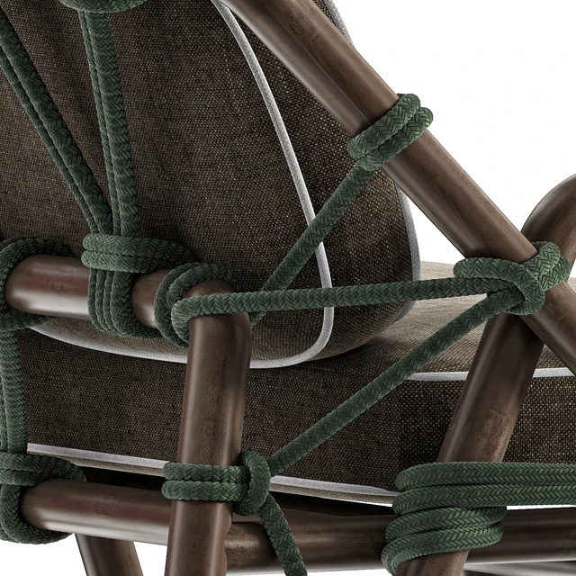 Outdoor Woven Rope Sofa in Natural Teak — Скачать